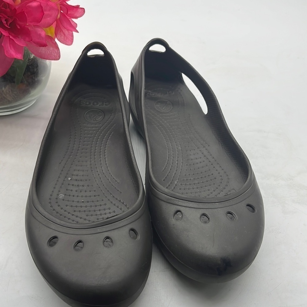 Crocs brown ballet flats Sz 11. CR0175A